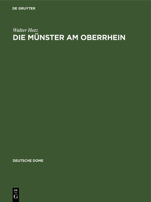 cover image of Die Münster am Oberrhein